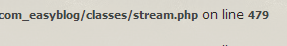 Easyblog - Fehlermeldung Stream.php