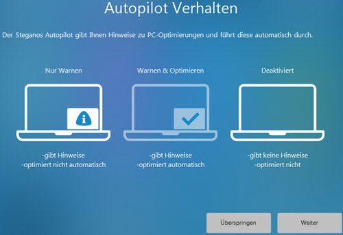 steganos-tuningpro-autopilot-verhalten