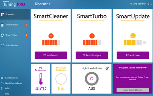 steganos-tuningpro-oberflaeche-uebersicht