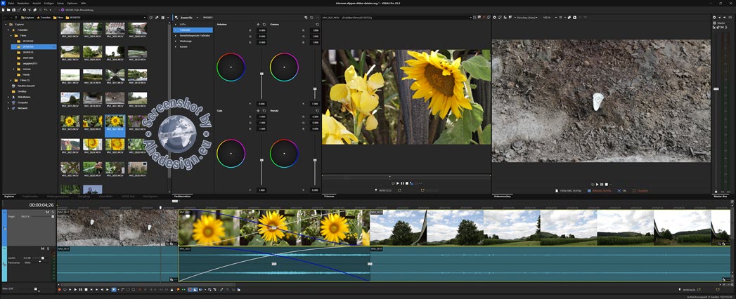 VEGAS Pro 23 Oberfläche