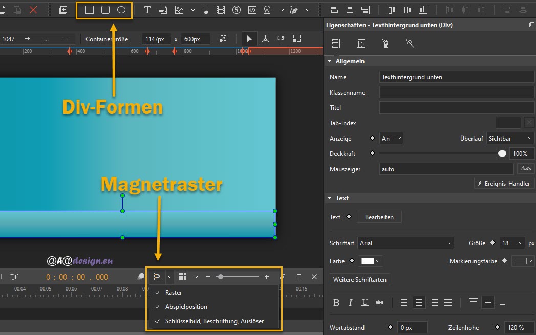 WebAnimator 4 - Formen - Magnet