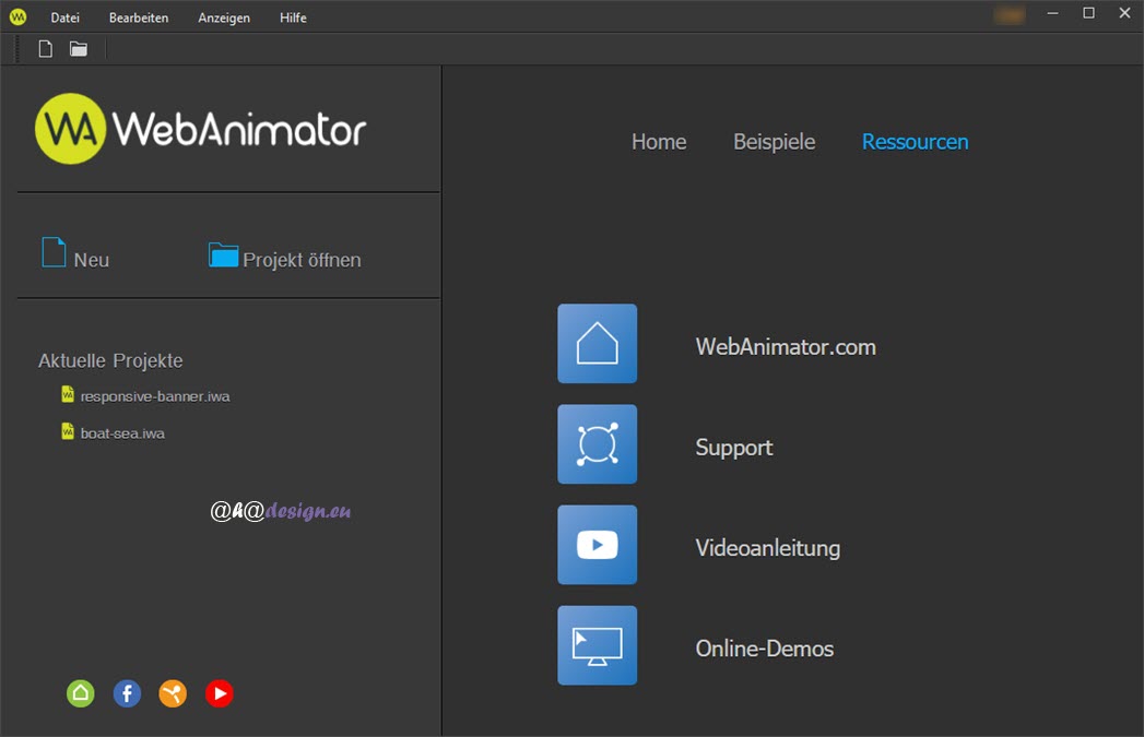 WebAnimator 4 Ressourcen