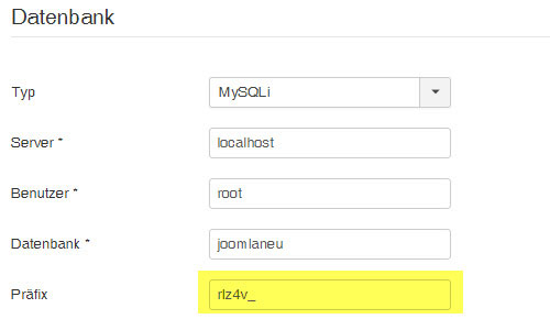 joomla-datenbank-praefix