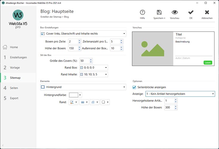 websitex5-blog-sitemap-hauptseite