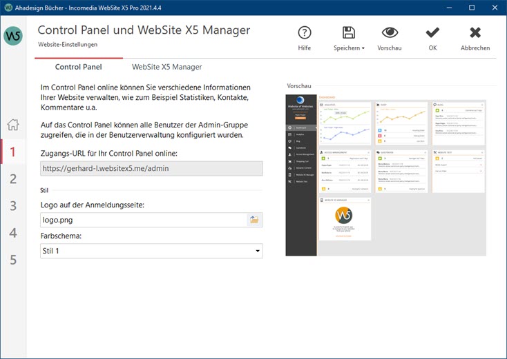 website-x5-webhosting-control-panel-vorschau