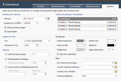 websitex5-e-commerce-optionen