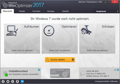 winoptimizer2017-startfenster
